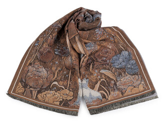 Šátek / šála / pléd typu kašmír 70x185 cm - 1 ks - 1 béžová velbloudí