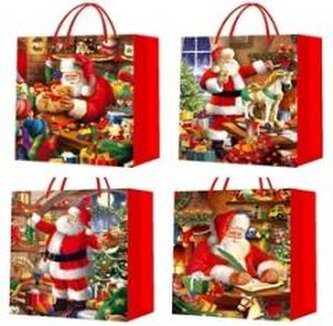 Torebka prezentowa XL Boże Narodzenie szerokie dno