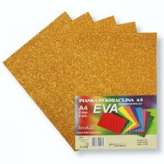 Pianka brokatowa A4 Eva ziemnozłota biodegrad. 5sz