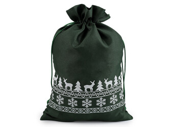 Vánoční dárkový pytlík 20x30 cm - 1 ks - 2 zelená jedle