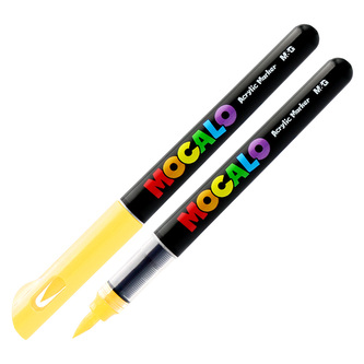 M&G MOCALO Akrylová fixa, štětcový hrot - citronově žlutá 400