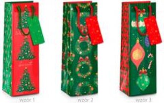Torba prezentowa Boże Narodzenie B 11x11x36cm MIX