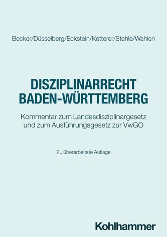 Disziplinarrecht Baden-Württemberg Disziplinarrecht Baden-Württemberg