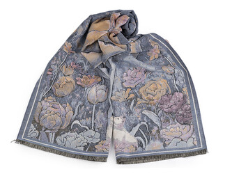 Šátek / šála / pléd typu kašmír 70x185 cm - 1 ks - 4 modrá ledová