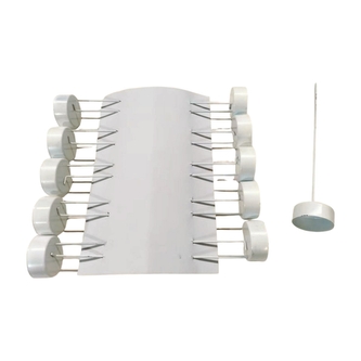 Kovový bodec na svíčku bílý 20 cm, s/10