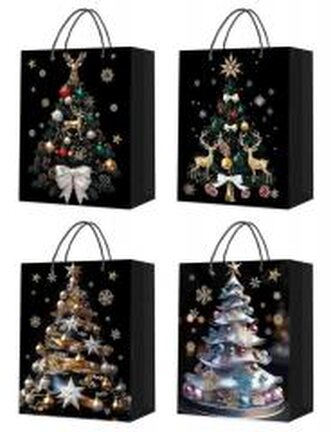 Torebka prezentowa M Boże Narodzenie platera mix