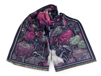 Šátek / šála / pléd typu kašmír 70x185 cm - 1 ks - 5 modrá tmavá