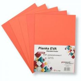 Pianka standard A4 Eva pomarańczowa 5szt Pianka standard A4 Eva pomarańczowa 5szt
