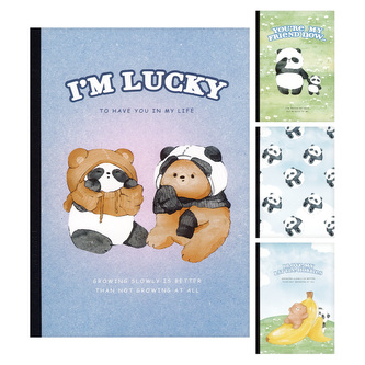 Sešit linkovaný A5 M&G Panda a Medvěd (4 designy)