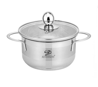 Hrnec nerez ¤18cm 2,2L MEYERHOFF MH-1311F skleněná poklice