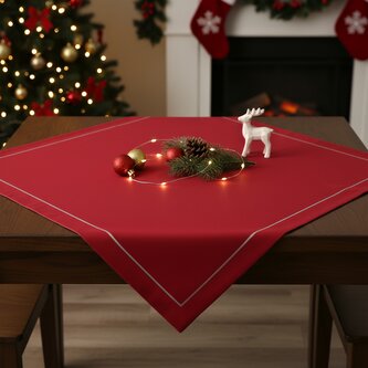Dekorační ubrus na stůl EDGAR 85x85 cm červená Mybesthome