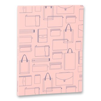 Katalogová kniha Foldermate Vintage A4, 30 folií - růžová