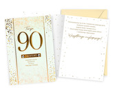 Karnet DK 90 Urodziny, złoty DK-1372