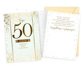 Karnet DK 50 Urodziny, złoty DK-1368