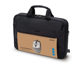 DICOTA Value Toploading Kit 14-16, Brašna na notebook s přiloženou optickou myší, černá