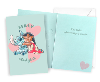Karnet Urodziny Stich, słodziak (11x17cm) DHS-032