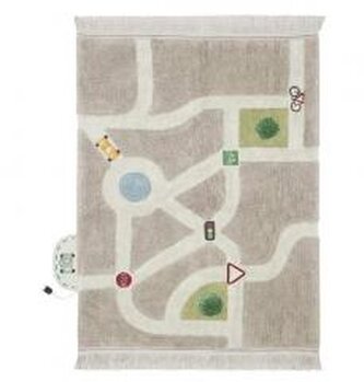 Dywan bawełniany do zabawy mapa miasta 120x170cm