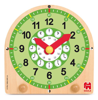Drewniany zegar do nauki dla dzieci Goula