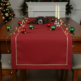 Dekorační ubrus - běhoun na stůl EDGAR červený 60x120 cm Mybesthome