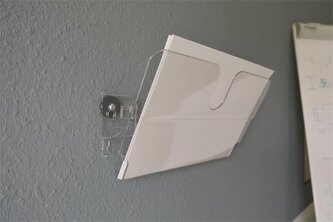 Držák na katalogy "FLEXIPLUS", transparentní, na zeď, A4, na šířku, magnetický, DURABLE 1709021400