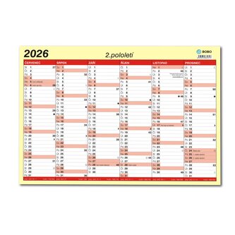 Lístkový kalendář 2026, A3