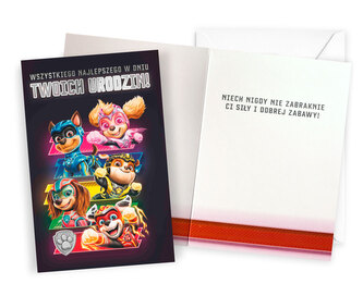 Karnet Urodziny Psi patrol (11x17cm) DHS-043