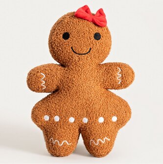 Vánoční polštář s výplní | GINGERBREAD | perníková panenka | 25x35 cm | 758522