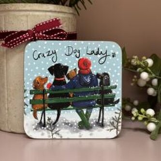 Podkładka pod kubek Crazy Dog Lady Psiara Święta Podkładka pod kubek Crazy Dog Lady Psiara Święta