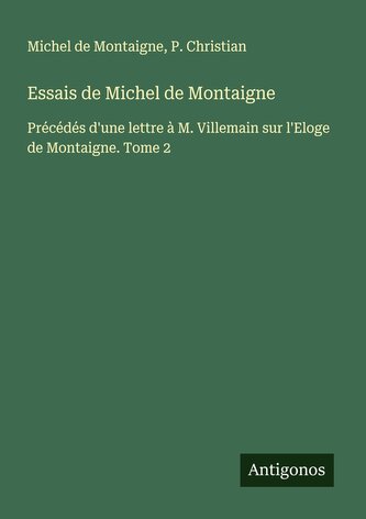 Essais de Michel de Montaigne