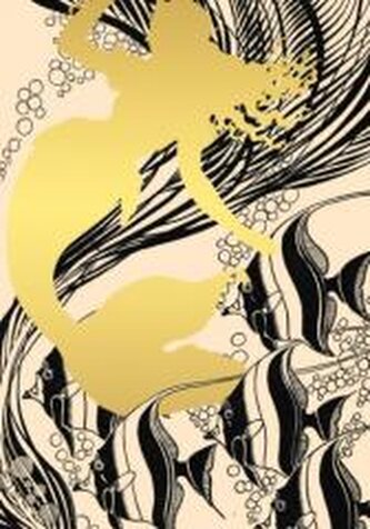 Karnet B6 brokat z kopertą Syrena i ryby