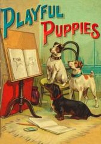 Karnet B6 z kopertą Bawiące się szczeniaki