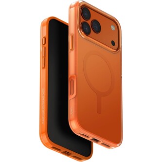 UNIQ MagClick Clario MagSafe kryt iPhone 17 Pro Max Volt Orange