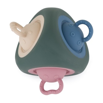 PETITE&MARS 584817 Silikonowa zabawka sensoryczna Pop Triangle Misty Green 6 m+