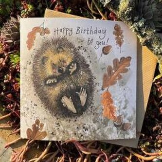 Karnet Urodziny Jeżyk na plecach Karnet Urodziny Jeżyk na plecach