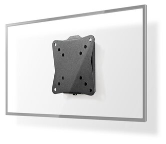 NEDIS nástěnný TV držák/ 13 - 27"/ nosnost 30 kg/ vzdálenost od stěny 20 mm/ fixní/ ocel/ černý