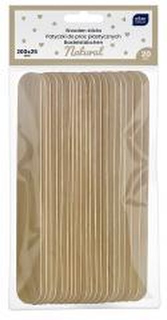 Patyczki naturalne do prac plastycznych 200x25mm Patyczki naturalne do prac plastycznych 200x25mm
