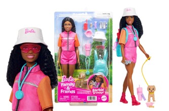 Barbie Brooklyn Przygody na łonie natury Lalka i akcesoria Zestaw JJV60 Barbie Brooklyn Przygody na łonie natury Lalka i akcesoria Zestaw JJV60