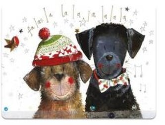 Podkładka pod talerz Świąteczne psy La la Święta Podkładka pod talerz Świąteczne psy La la Święta