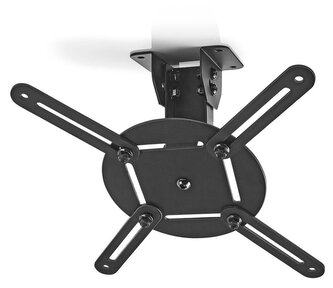 NEDIS stropní držák pro projektor/ Full motion/ nosnost 10 kg/ otáčení 360°/ 4 ramena/ ocel/ černý