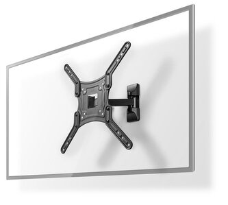 NEDIS nástěnný TV držák/ 23 - 55"/ nosnost 30 kg/ náklon 20°/ otočný 0 - 180°/ Full Motion/ ocel/ černý