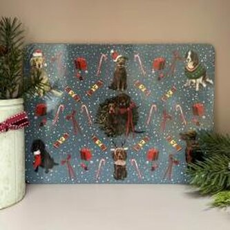 Podkładka pod talerz Świąteczne psy Święta Podkładka pod talerz Świąteczne psy Święta