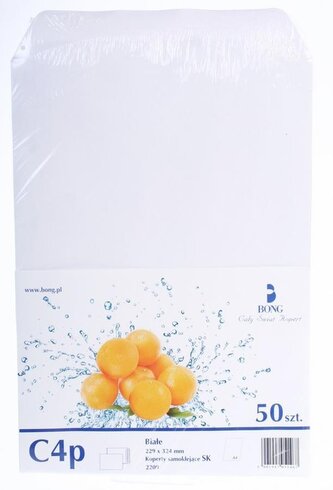 Koperta C4 samoprzylepna biała BONG 2209
