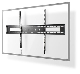NEDIS nástěnný TV držák/ 60 - 100"/ nosnost 75 kg/ vzdálenost od stěny 30,5 mm/ fixní/ ocel/ černý