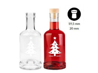 DuraHome Láhev Gin, 250 ml, stromeček, bílá