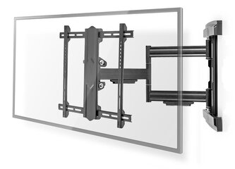 NEDIS nástěnný TV držák/ 37 - 80"/ nosnost 50 kg/ náklon 15°/ otočný 0 - 180°/ Full Motion/ ocel/ černý