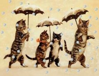 Karnet mini brokat z kopertą Święta Kotki