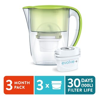 AQUA OPTIMA - Filtrační konvice Oria zelená + 3x filtr EVO1PLUS