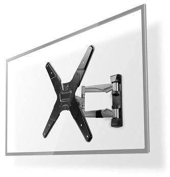NEDIS nástěnný TV držák/ 23 - 55"/ nosnost 30 kg/ náklon 20°/ otočný 0 - 180°/ Full Motion/ ocel/ černý