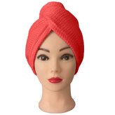 Turban na vlasy vafle, červený
