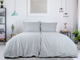 B.E.S. - Petrovice, s.r.o. Povlečení BAVLNA Jednobarevné 140x200+70x90 hotelová kapsa - Šedá